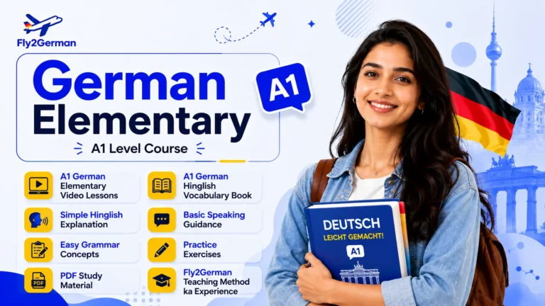 A1 German Elementory Course in Hindi + English